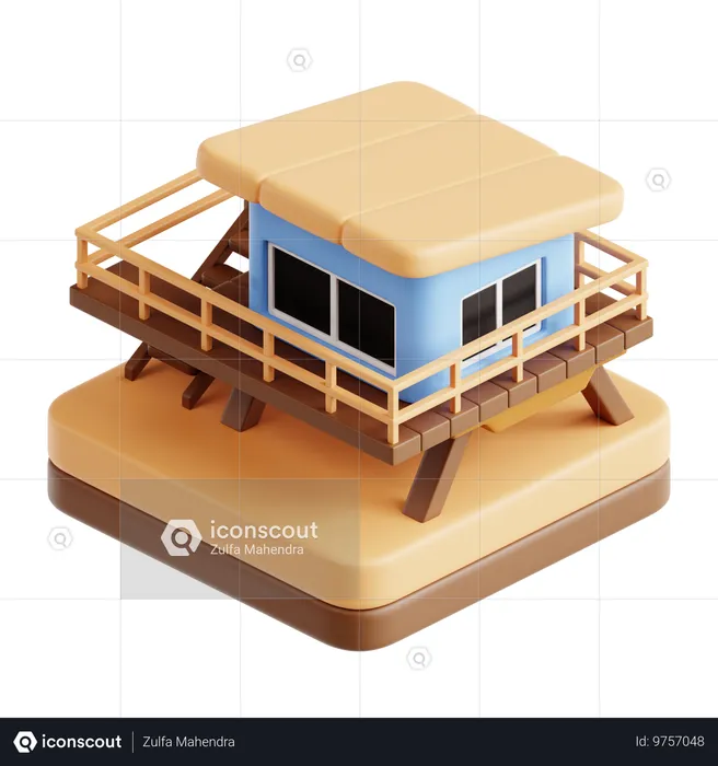 Lifeguard Tower  3D Icon