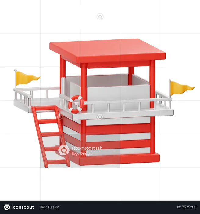 Lifeguard tower  3D Icon