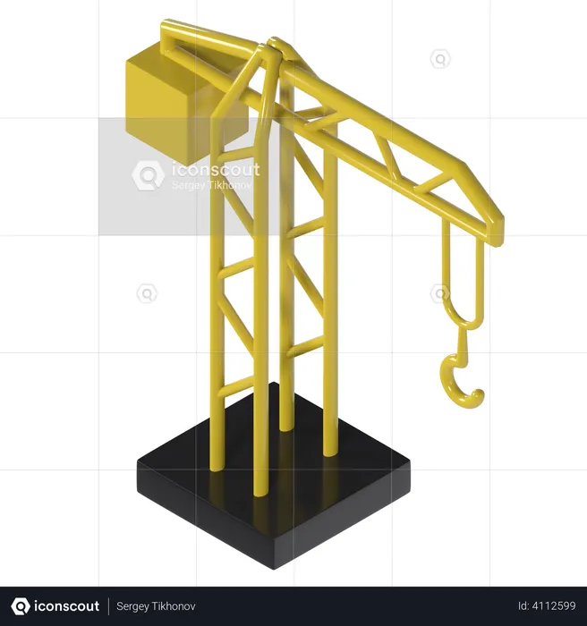 Lifting Crane  3D Illustration