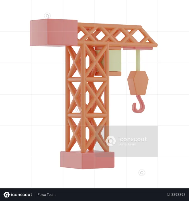 Lifting Crane  3D Illustration