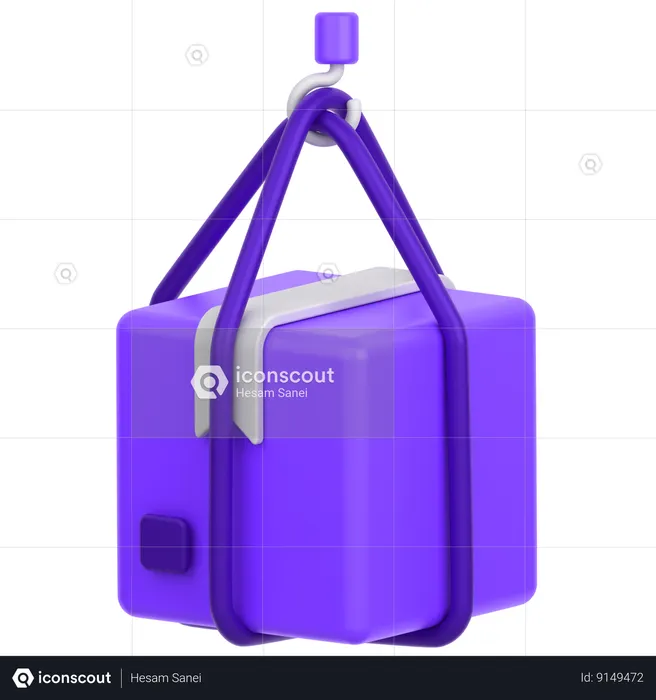 Lifting Delivery Box  3D Icon