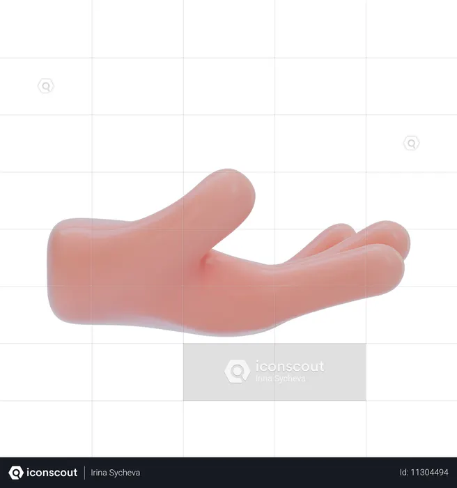 Lifting Hand Gesture Emoji 3D Icon