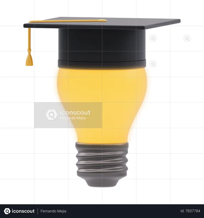 Light Bulb with Cap  3D Icon