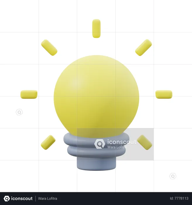 Light idea  3D Icon