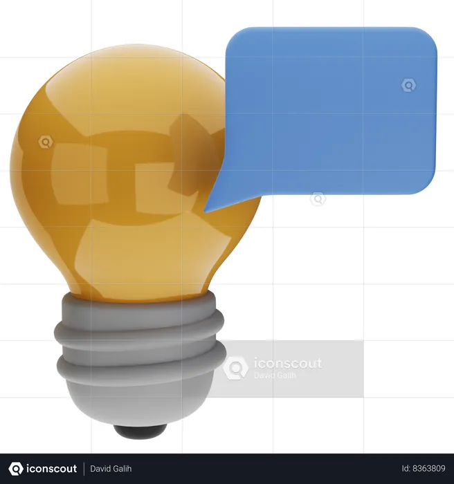 Lightbulb Illuminating Social Media Strategies  3D Icon
