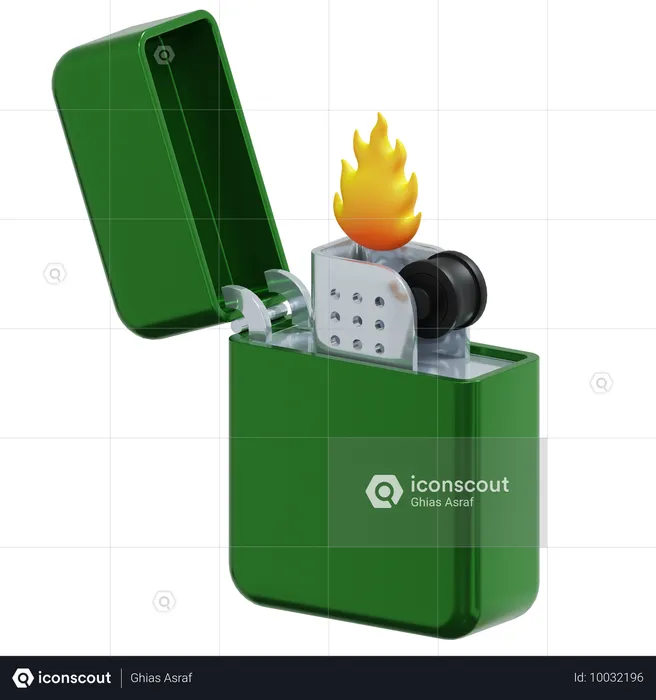 Lighter Fire  3D Icon