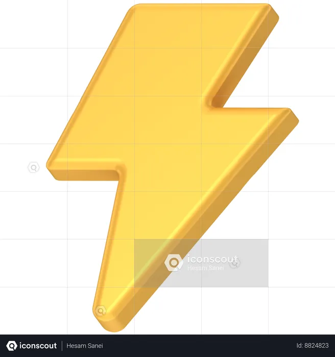 Lightning bolt  3D Icon