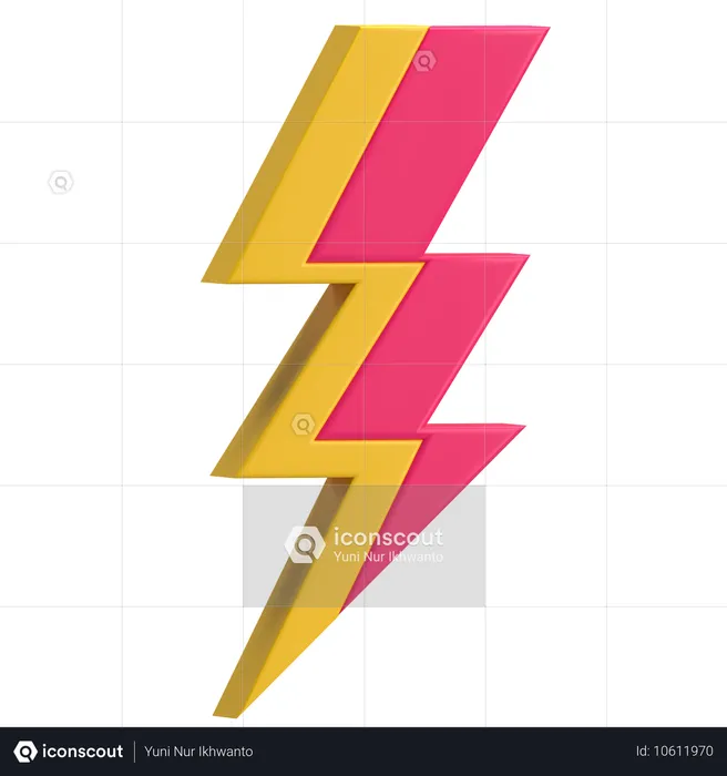 Lightning Bolt  3D Icon