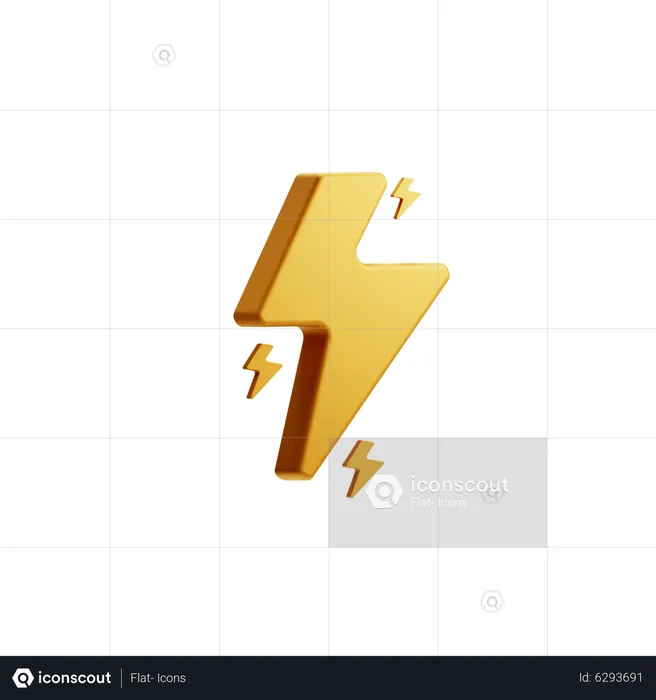 Lightning Bolt  3D Icon