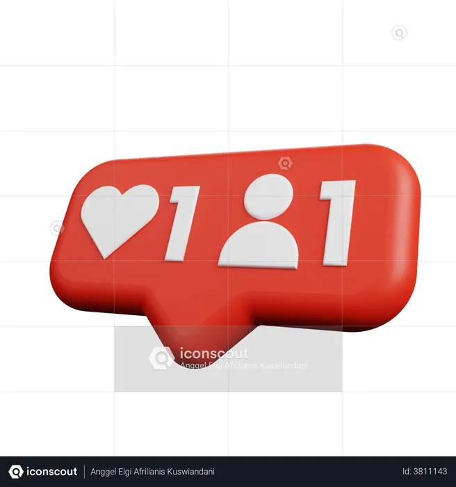 Like And Request Logo 3D Icon