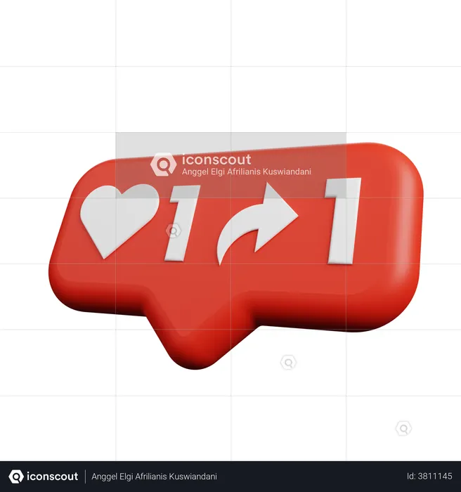 Like And Share Logo 3D Logo