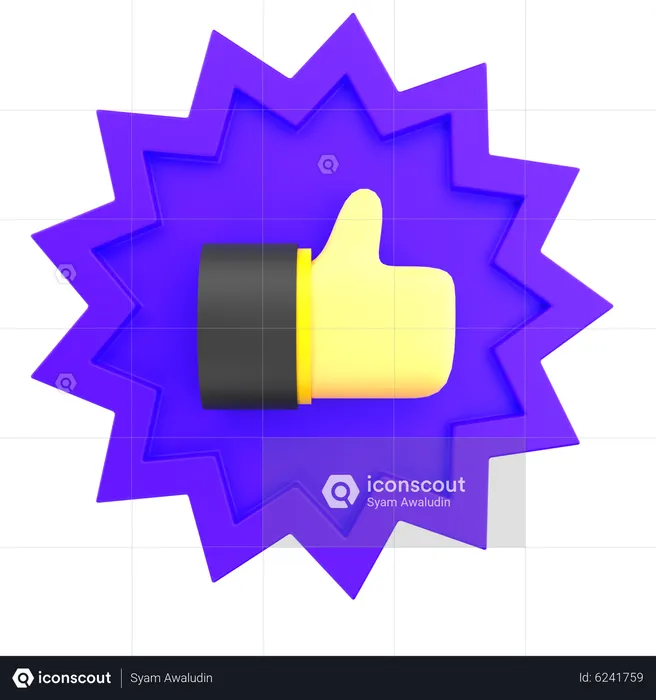 Like Badge  3D Icon
