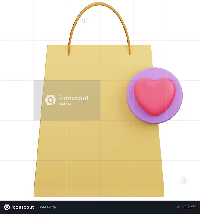 Como sacola de compras  3D Icon