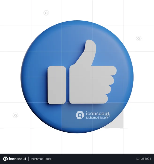 Like button Logo 3D Logo