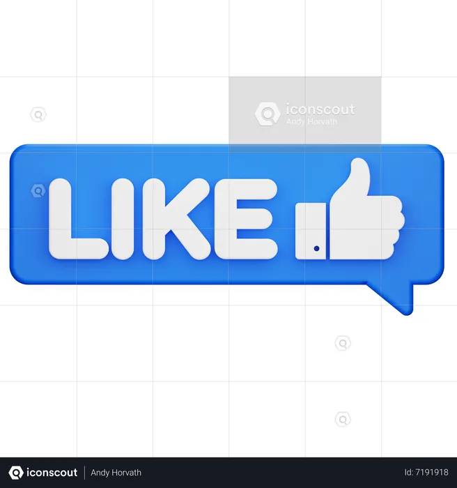 Like Chat  3D Icon