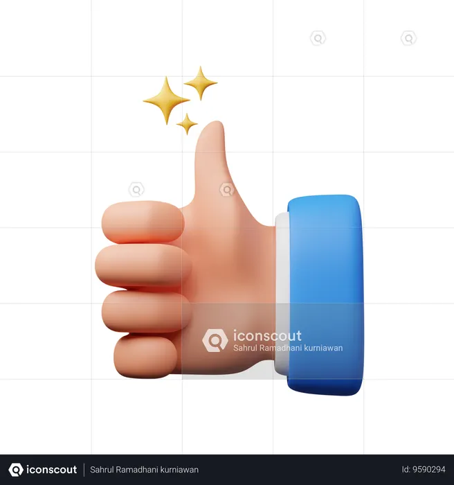 Like hand gesture  3D Icon