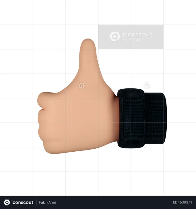 Like Hand Gesture  3D Illustration