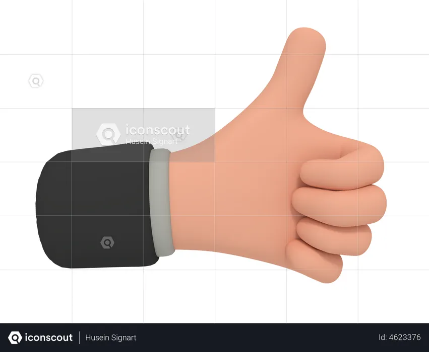 Like Hand Gesture  3D Illustration