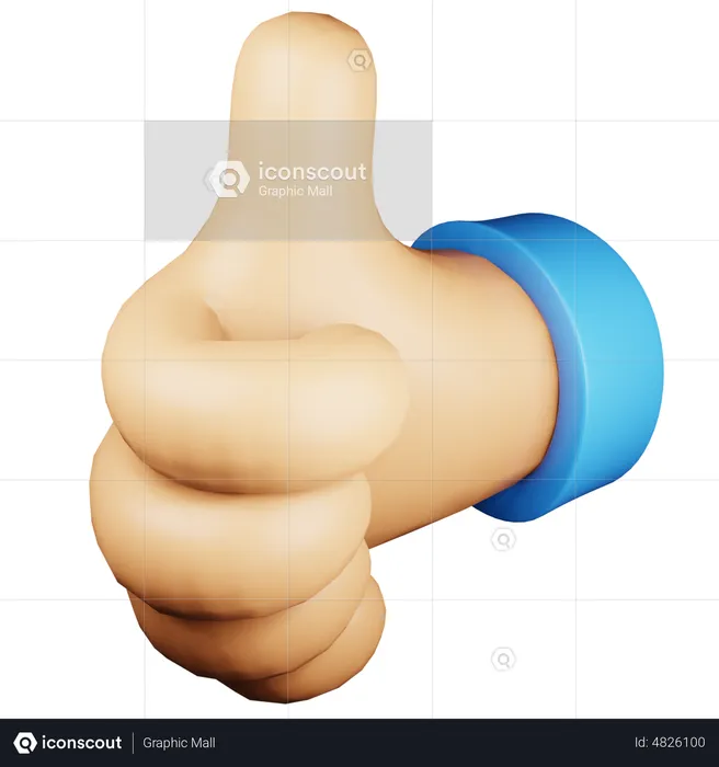 Like Hand Gesture Emoji 3D Icon