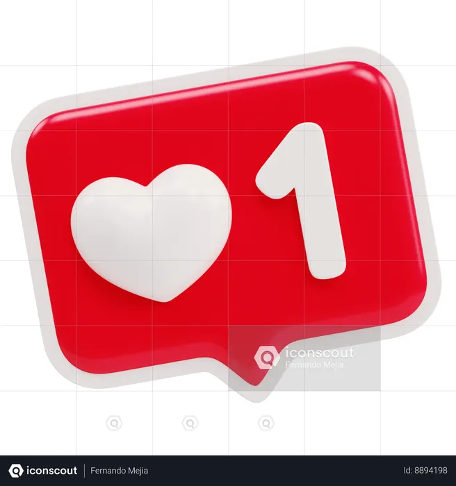 Like Notification Emoji 3D Icon