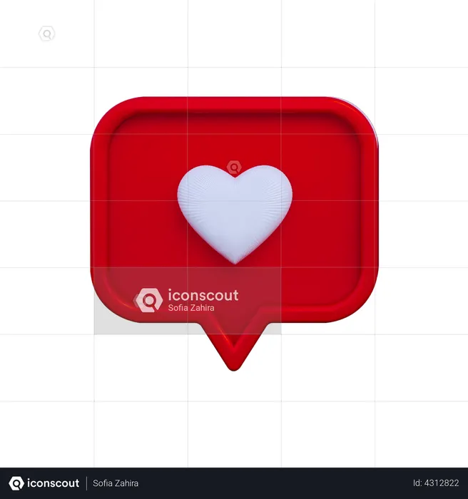 Like Notification  3D Icon