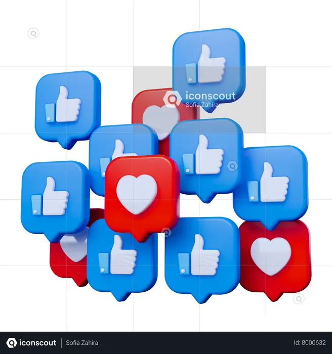 Like Notification  3D Icon