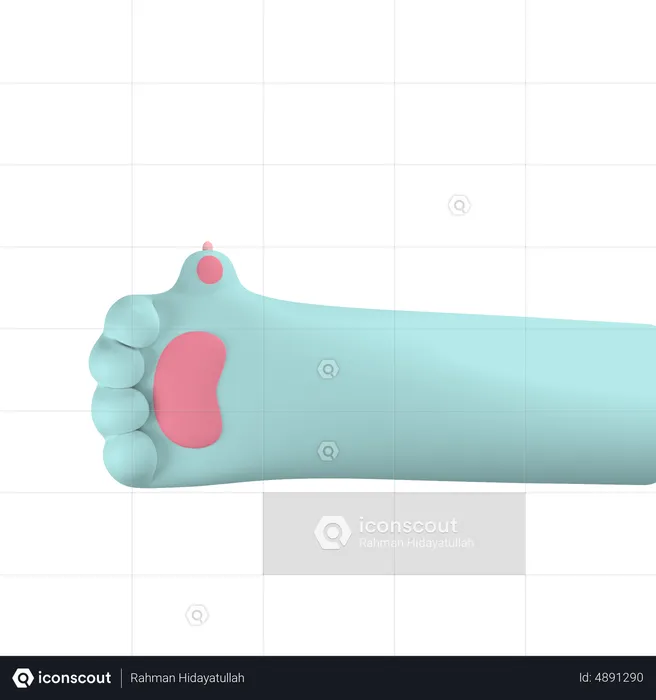 Like Paw Hand Gesture  3D Icon
