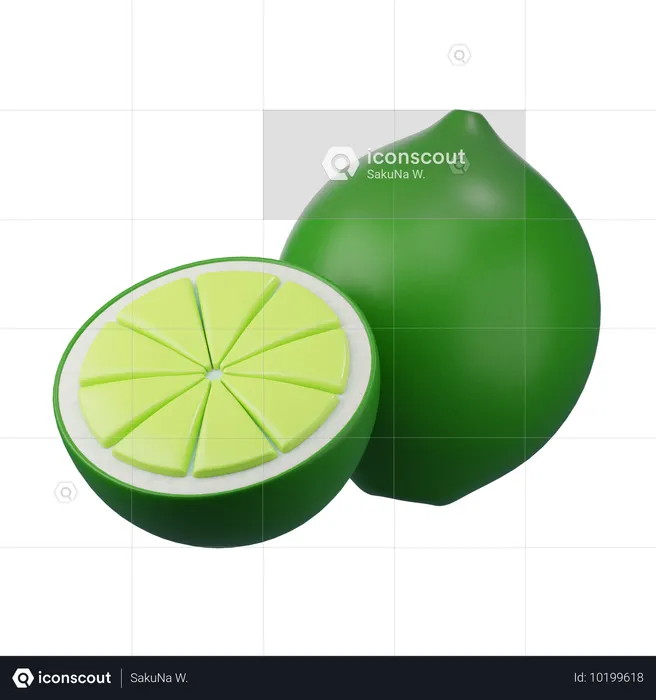 Limette, 3d, symbol  3D Icon