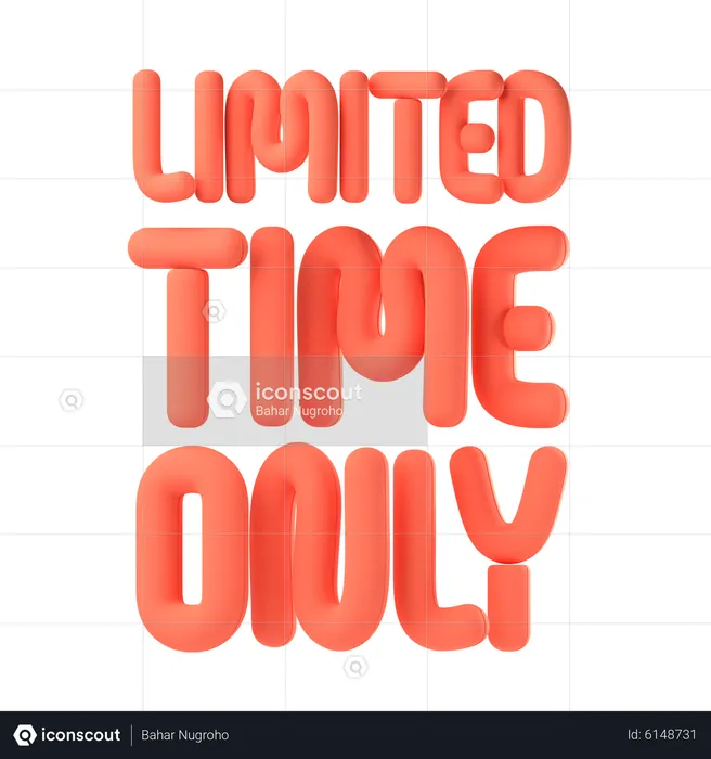 Limited time only  3D Icon