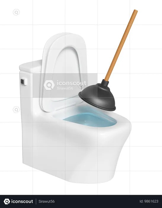 Limpieza del baño  3D Icon