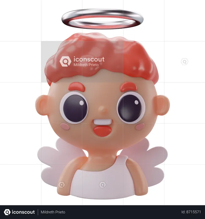 Ángel lindo  3D Icon