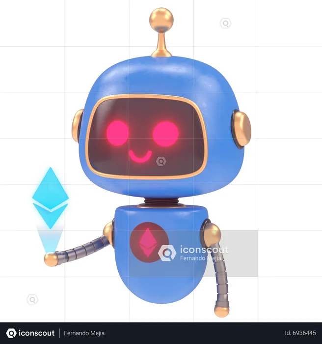 Robot lindo  3D Illustration