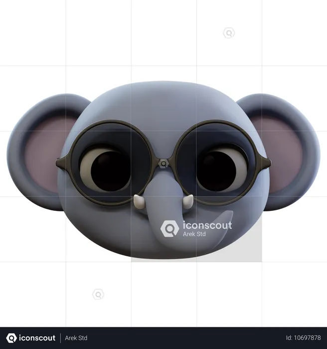 Lindo emoji de elefante Emoji 3D Icon