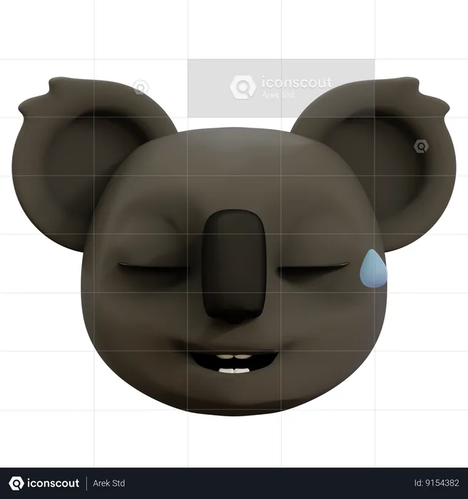 Lindo mono riendo Emoji 3D Icon