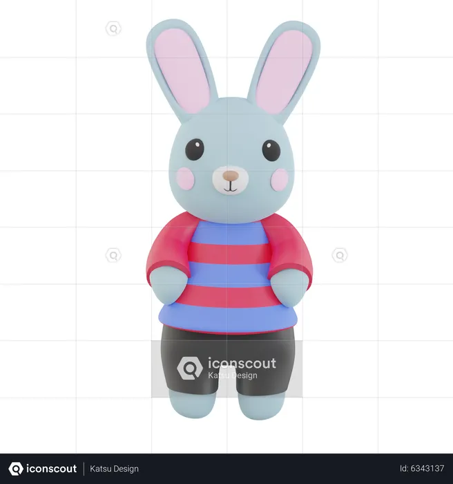 Lindo muñeco de conejo  3D Icon