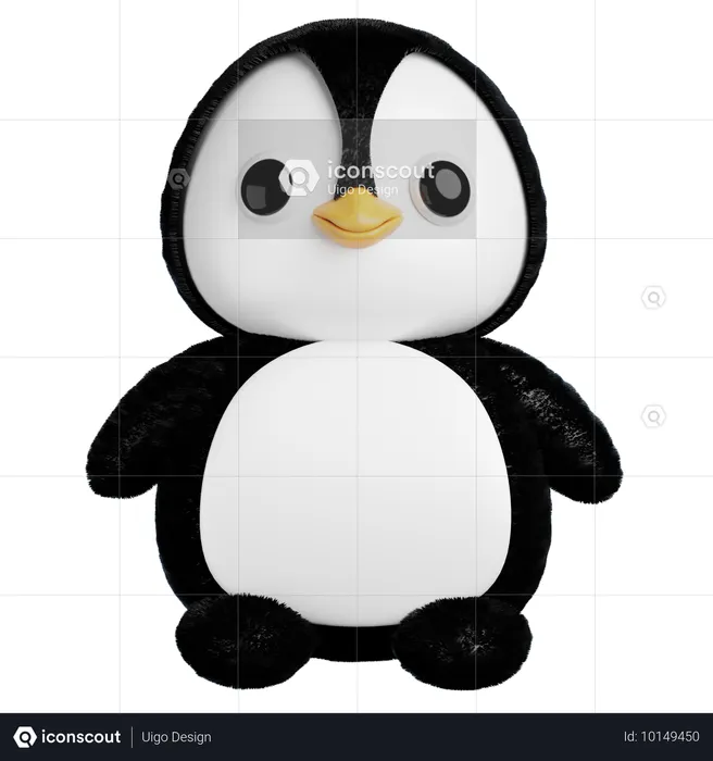 Lindo muñeco de pingüino animal  3D Icon