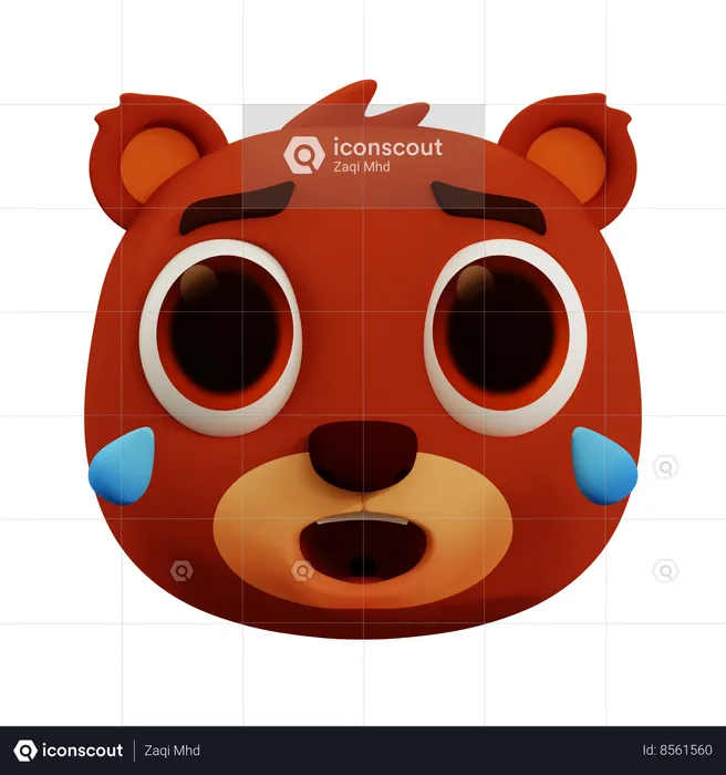 Lindo oso riendo a carcajadas emoji Emoji 3D Icon