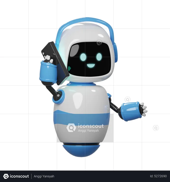 Lindo robot de guardia  3D Icon