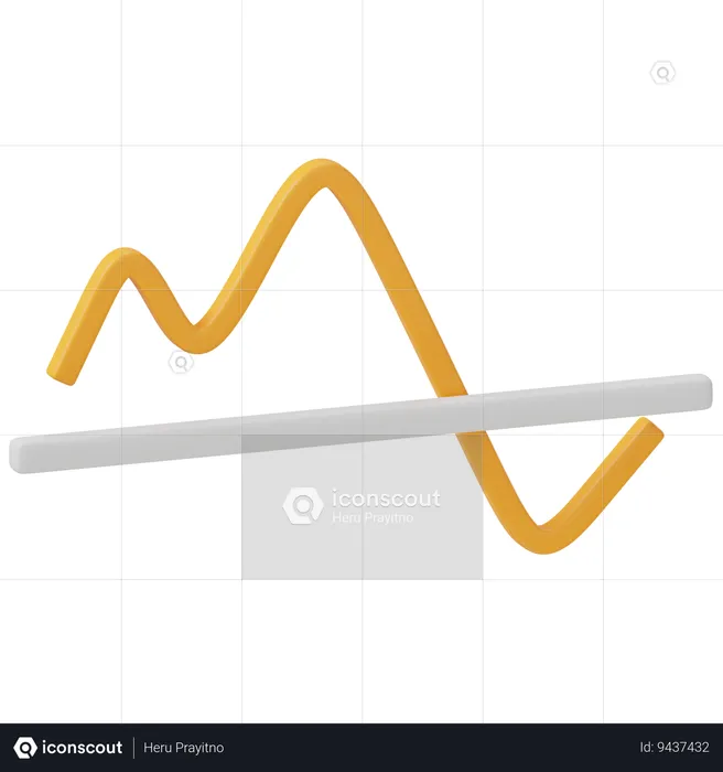 Line Chart  3D Icon