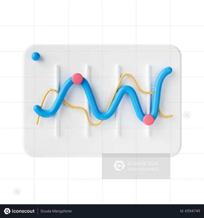 Line Chart  3D Icon