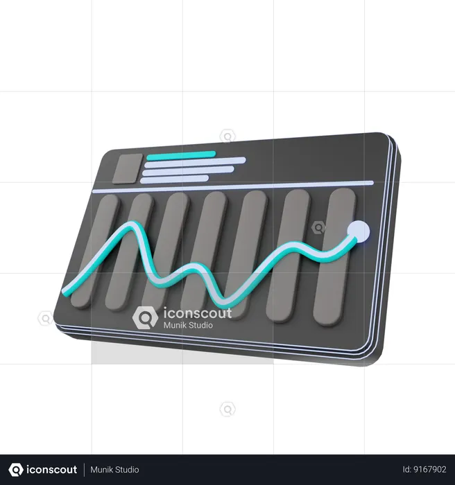 Line Chart  3D Icon