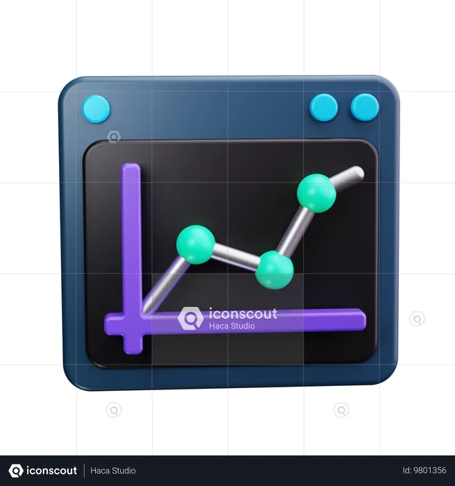 Line Chart  3D Icon