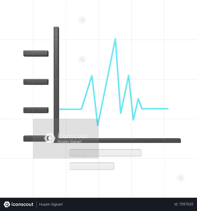 Line Chart  3D Icon