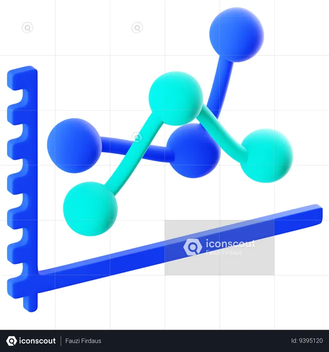 Line Chart  3D Icon