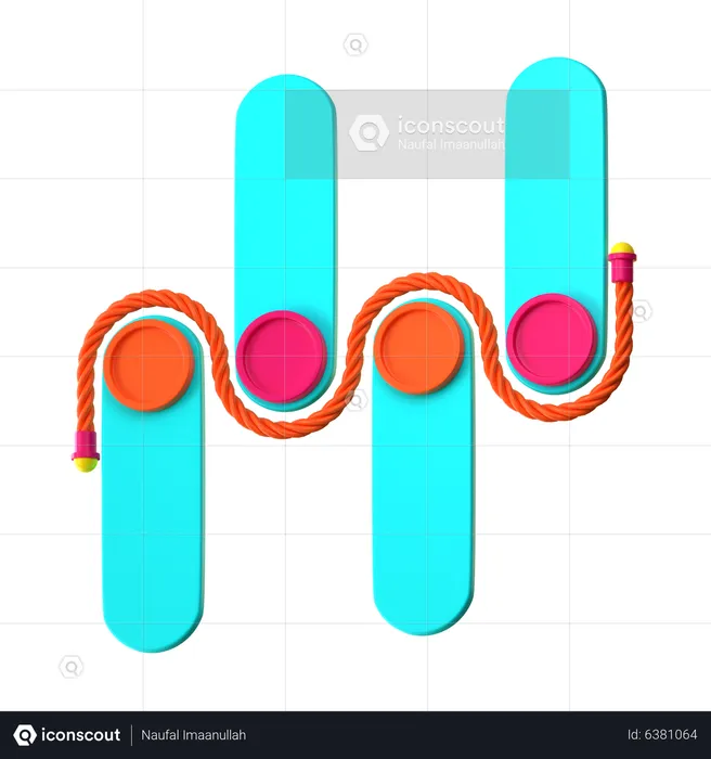 Line Chart  3D Icon