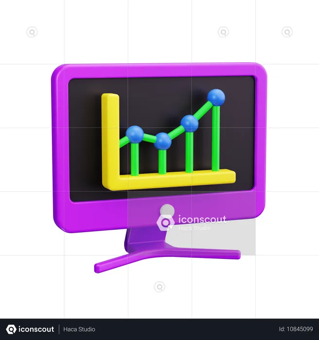 Line chart  3D Icon