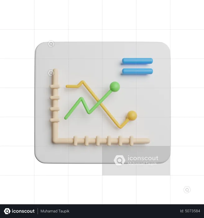 Line Graph  3D Icon