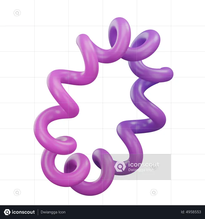 Line Spiral  3D Icon