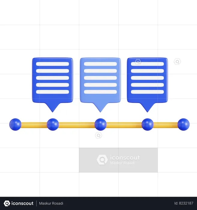 Línea de tiempo  3D Icon