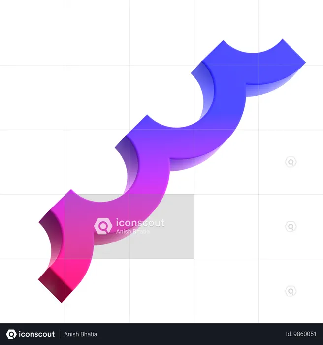 Línea naturaleza onda  3D Icon